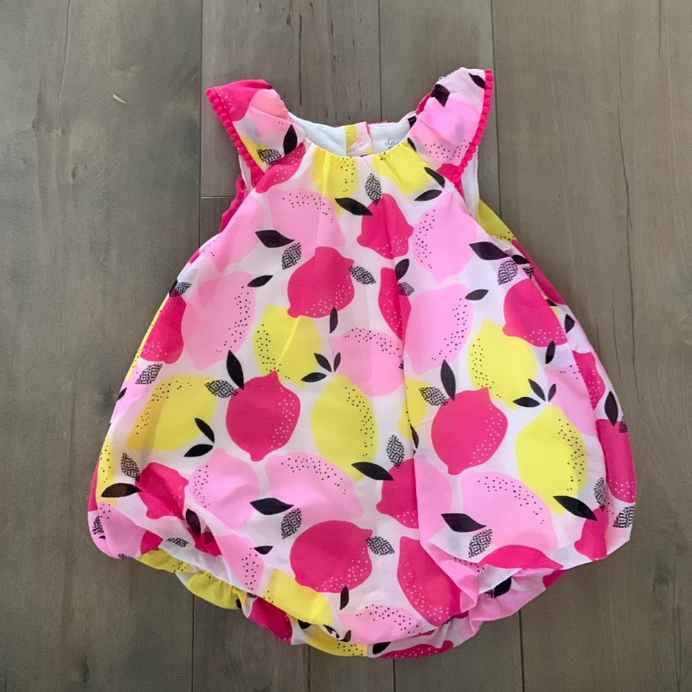 Deux Par Deux Pink Lemon Romper | 18 months |
